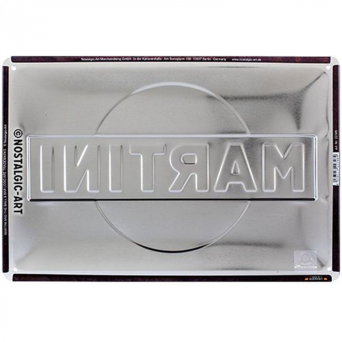 Blechschild Martini Logo 3